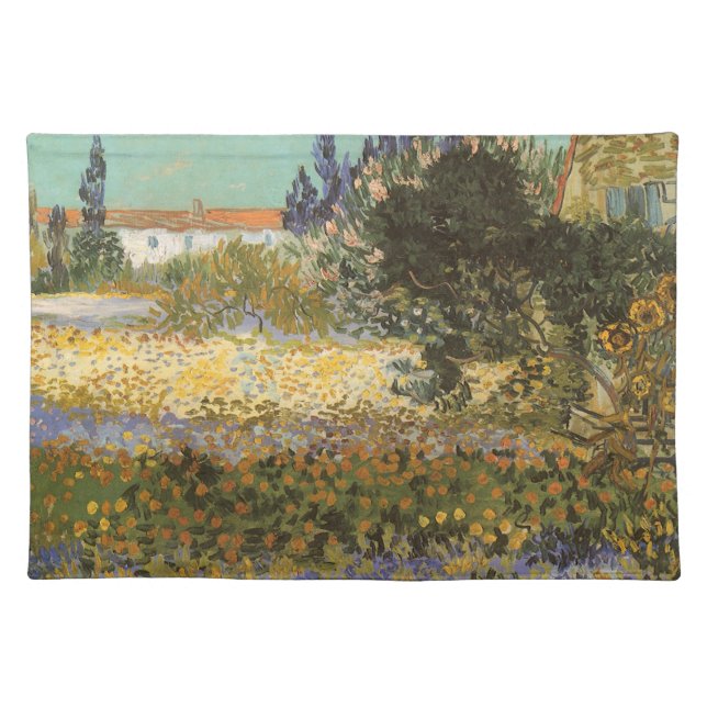 Vincent van Gogh - Flowering Garden Cloth Placemat (Front)