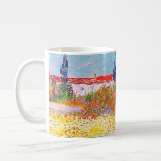 Vincent Van Gogh Flowering Garden Coffee Mug (Left)