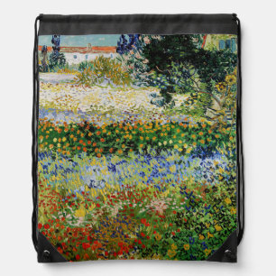 Vincent van Gogh - Flowering Garden Drawstring Bag
