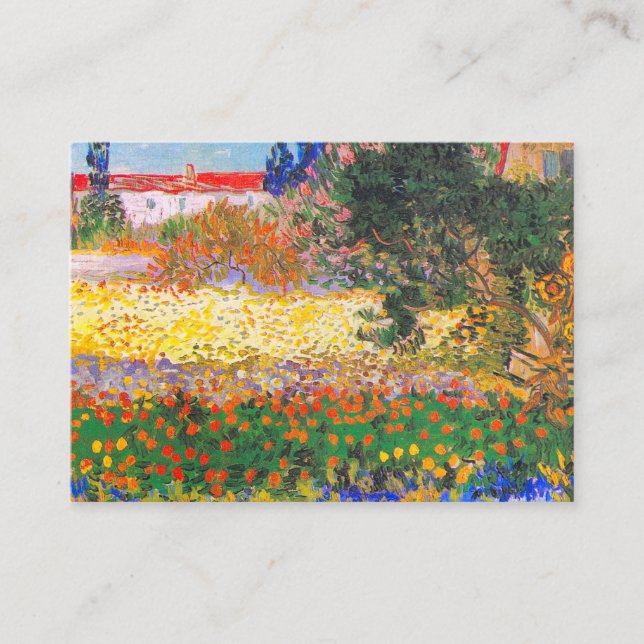Vincent Van Gogh Flowering Garden Enclosure Card (Front)