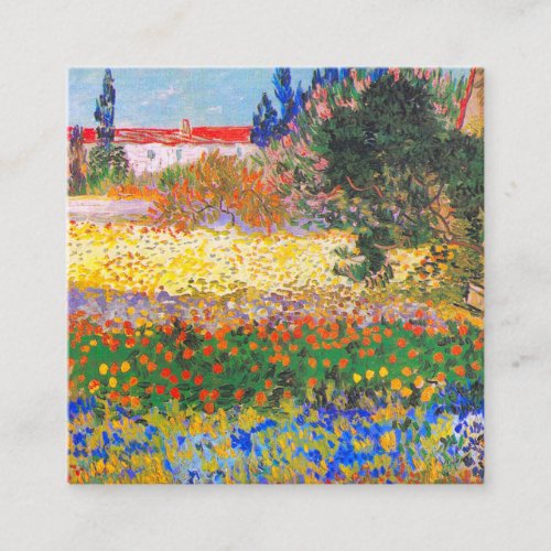 Vincent Van Gogh Flowering Garden Enclosure Card