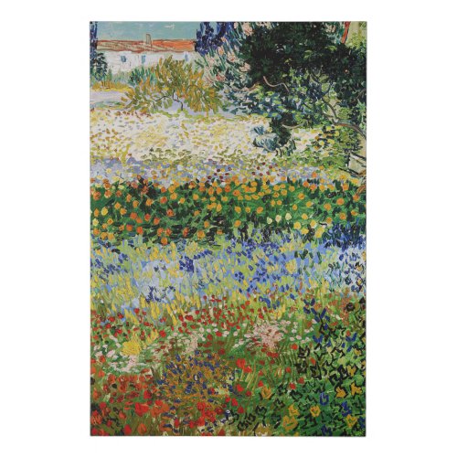 Vincent van Gogh _ Flowering Garden Faux Canvas Print