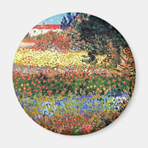Vincent Van Gogh - Flowering Garden Fine Art Magnet
