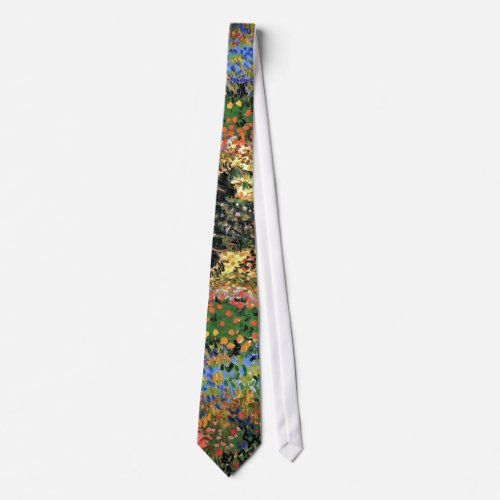 Vincent Van Gogh _ Flowering Garden Fine Art Neck Tie