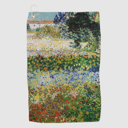 Vincent van Gogh _ Flowering Garden Golf Towel