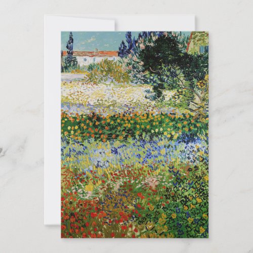 Vincent van Gogh _ Flowering Garden Invitation