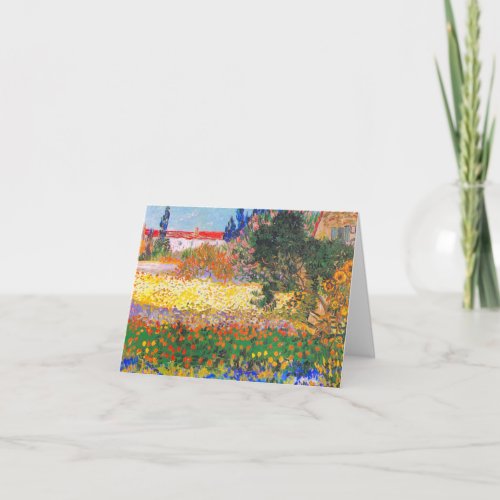 Vincent Van Gogh Flowering Garden Invitation