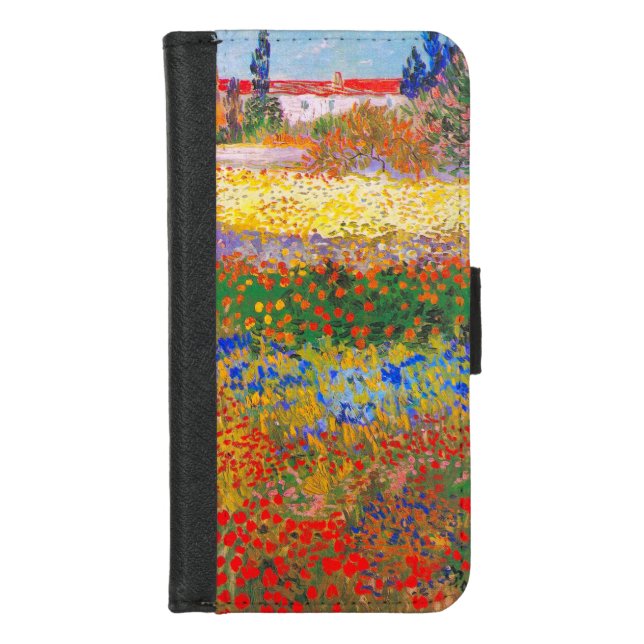 Vincent Van Gogh Flowering Garden iPhone Wallet Case (Front)
