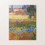 Vincent Van Gogh Flowering Garden Jigsaw Puzzle<br><div class="desc">Puzzle featuring Vincent van Gogh’s oil painting Flowering Garden (1853-1890). Flowers of magnificent colors—blue,  red,  yellow,  orange—decorate a dreamy garden. The best gift for lovers of Post-Impressionism and Dutch art collectors!</div>