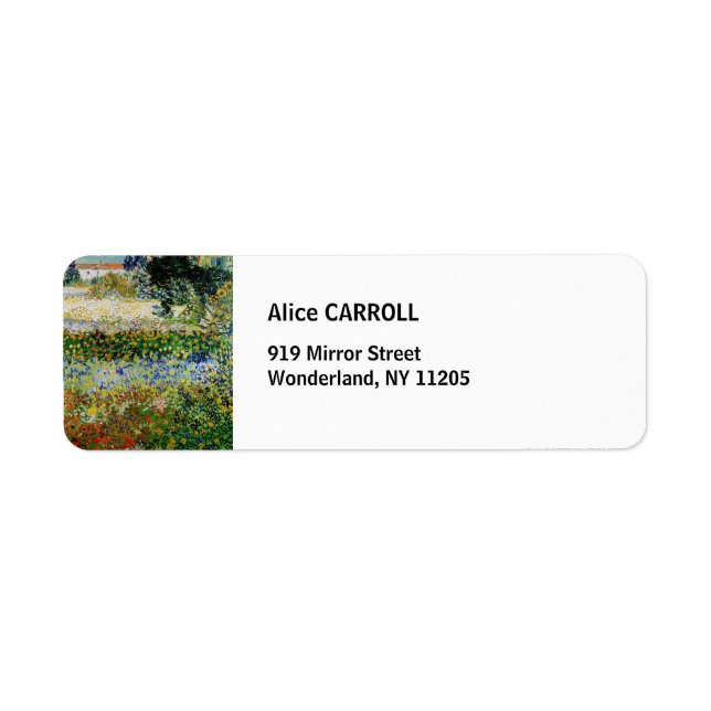 Vincent van Gogh - Flowering Garden Label (Front)