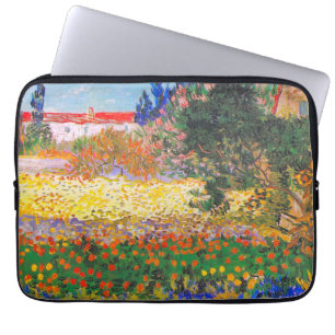 Vincent Van Gogh Flowering Garden Laptop Sleeve