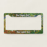 Vincent van Gogh - Flowering Garden License Plate Frame<br><div class="desc">Flowering Garden - Vincent van Gogh,  Oil on Canvas,  1888,  Arles</div>