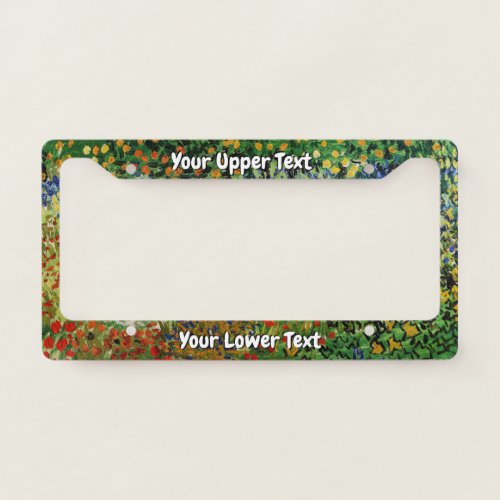 Vincent van Gogh _ Flowering Garden License Plate Frame