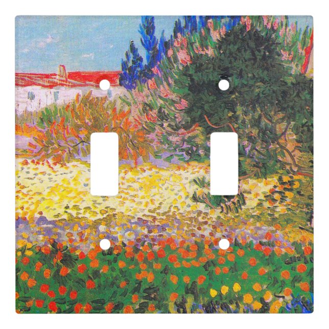 Vincent Van Gogh Flowering Garden Light Switch Cover (Front)