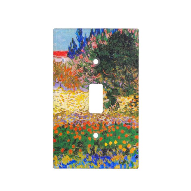 Vincent Van Gogh Flowering Garden Light Switch Cover (Front)