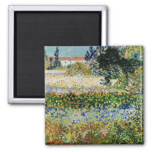 Vincent van Gogh _ Flowering Garden Magnet