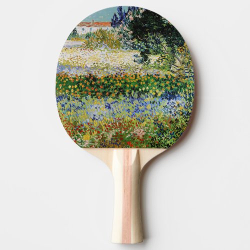 Vincent van Gogh _ Flowering Garden Ping Pong Paddle