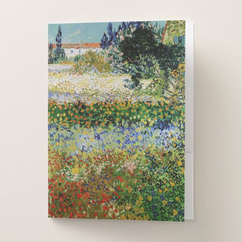 Vincent van Gogh _ Flowering Garden Pocket Folder