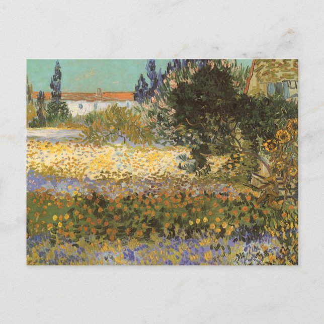 Vincent van Gogh - Flowering Garden Postcard (Front)