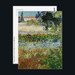 Vincent van Gogh - Flowering Garden Postcard<br><div class="desc">Flowering Garden - Vincent van Gogh,  Oil on Canvas,  1888,  Arles</div>