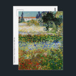 Vincent van Gogh - Flowering Garden Postcard<br><div class="desc">Flowering Garden - Vincent van Gogh,  Oil on Canvas,  1888,  Arles</div>