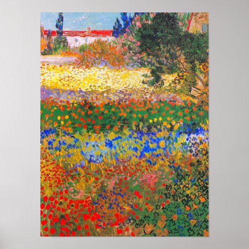 Vincent Van Gogh Flowering Garden Poster