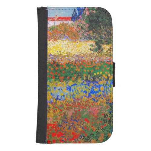 Vincent Van Gogh Flowering Garden Galaxy S4 Wallet Case