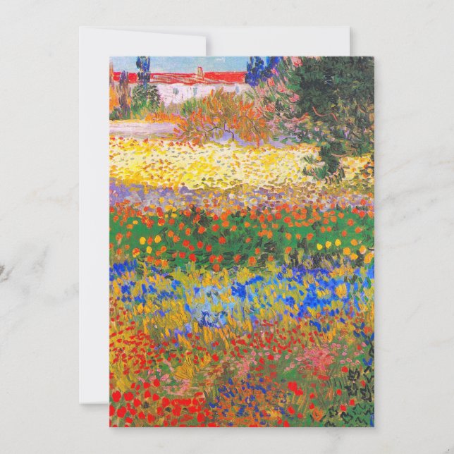 Vincent Van Gogh Flowering Garden Save The Date (Front)