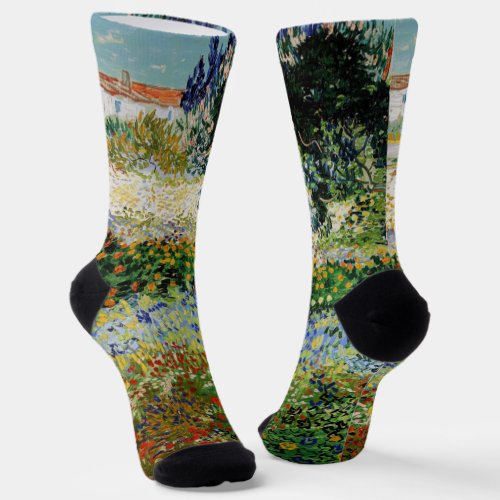 Vincent van Gogh _ Flowering Garden Socks