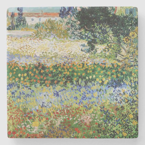 Vincent van Gogh _ Flowering Garden Stone Coaster
