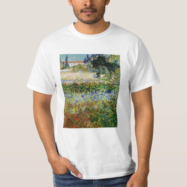 Vincent van Gogh - Flowering Garden T-Shirt (Front)