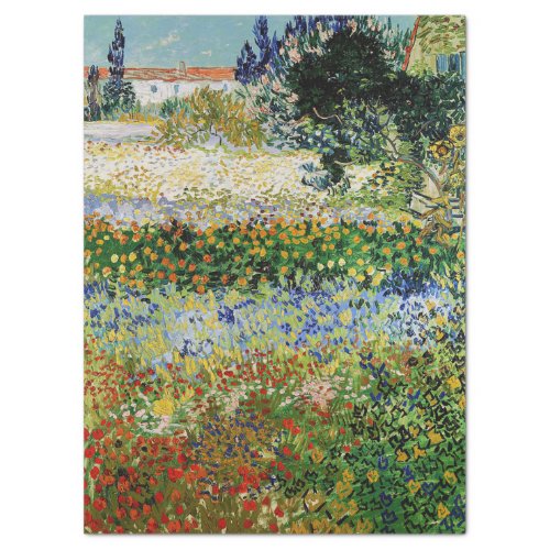 Vincent van Gogh _ Flowering Garden Tissue Paper