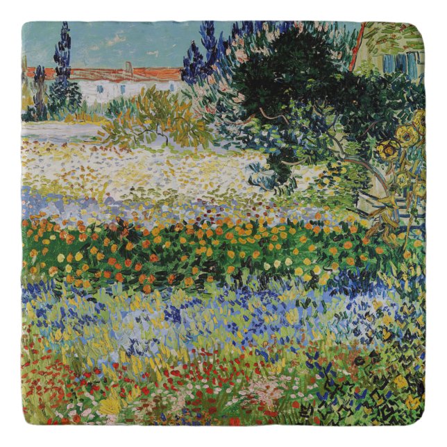 Vincent van Gogh - Flowering Garden Trivet (Front)