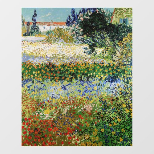 Vincent van Gogh _ Flowering Garden Window Cling