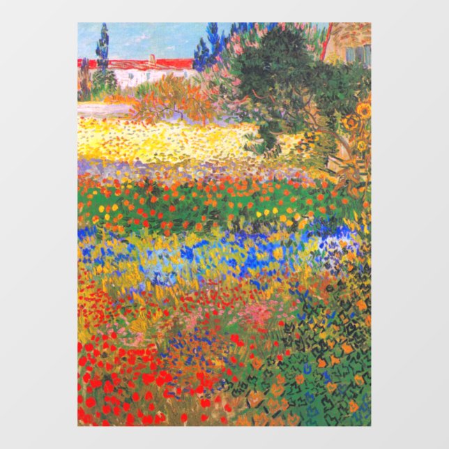 Vincent Van Gogh Flowering Garden Window Cling (Sheet)