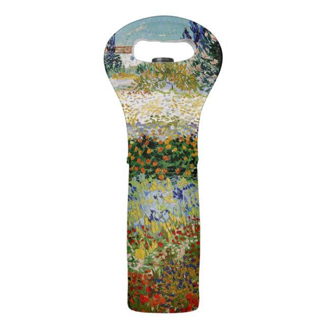 Vincent van Gogh - Flowering Garden Wine Bag (Front)