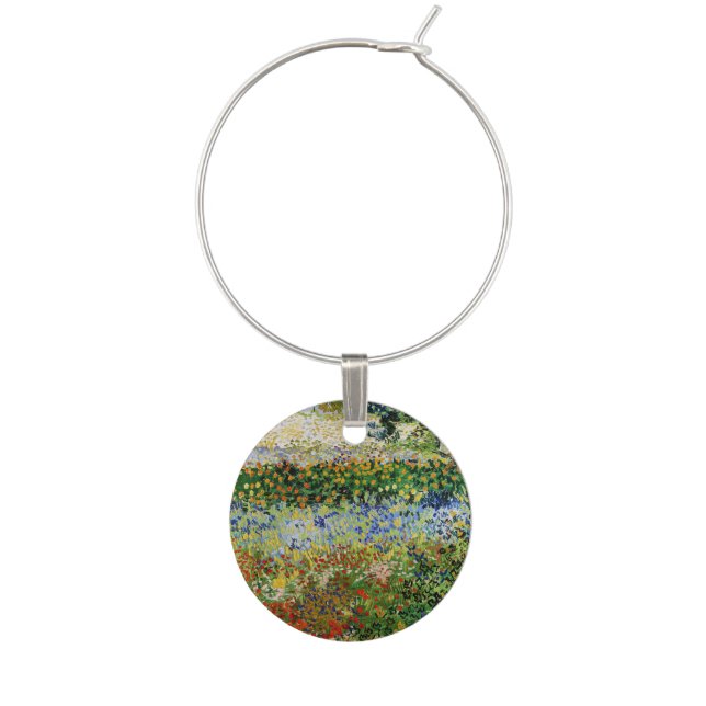 Vincent van Gogh - Flowering Garden Wine Charm (Front)