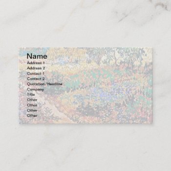 Vincent Van Gogh - Flowering Garden With Path Business Card by ArtLoversCafe at Zazzle