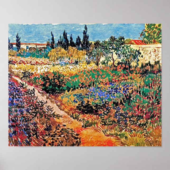 Vincent Van Gogh - Flowering Garden With Path Poster (Front)