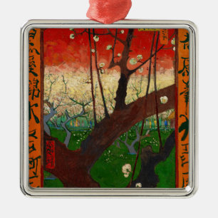 Vincent van Gogh - Flowering Plum Orchard Metal Ornament