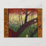 Vincent Van Gogh Flowering Plum Tree Art work Postcard<br><div class="desc">Vincent Van Gogh  - Flowering Plum Tree Art work.
Beautiful colours and brush strokes in this painting from one of the worlds most famous painters!</div>