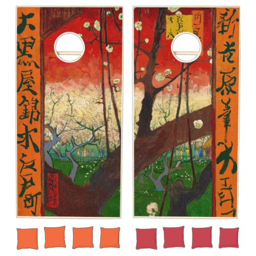 Vincent van Gogh _ Flowering Plum Tree Cornhole Set