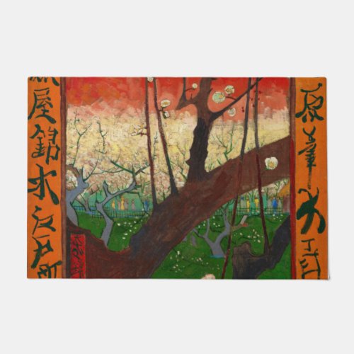 Vincent van Gogh _ Flowering Plum Tree Doormat