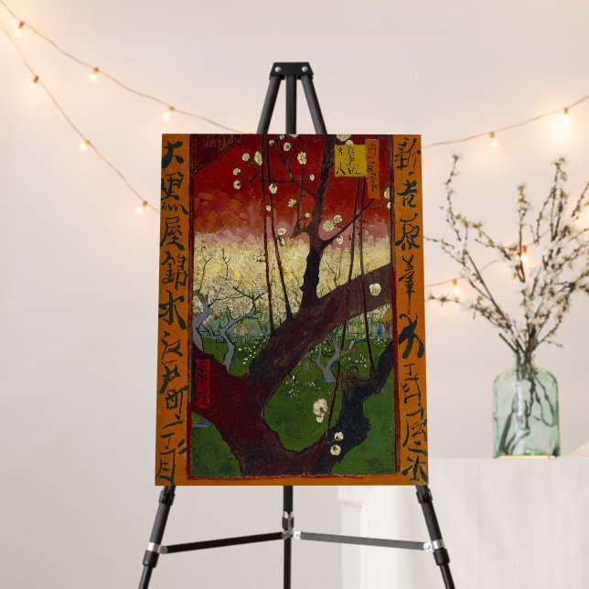 Vincent Van Gogh - Flowering Plum Tree Foam Board (In Situ (Stand))
