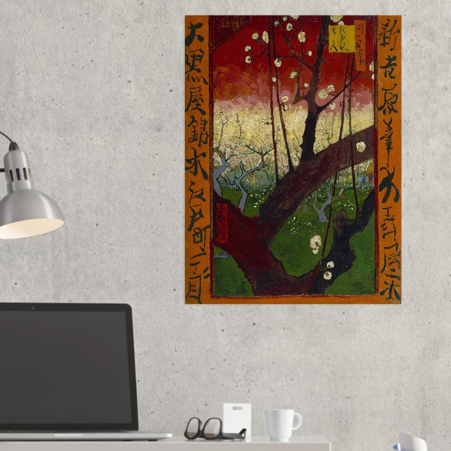 Vincent Van Gogh - Flowering Plum Tree Foil Prints (In Situ (Desk 2))