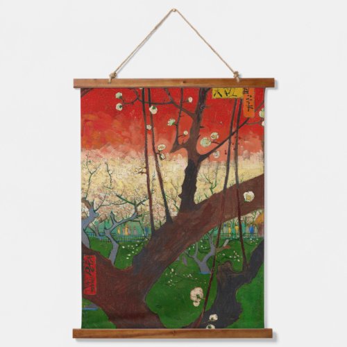 Vincent van Gogh _ Flowering Plum Tree Hanging Tapestry