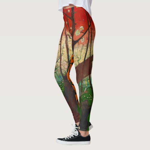 Vincent van Gogh _ Flowering Plum Tree Leggings