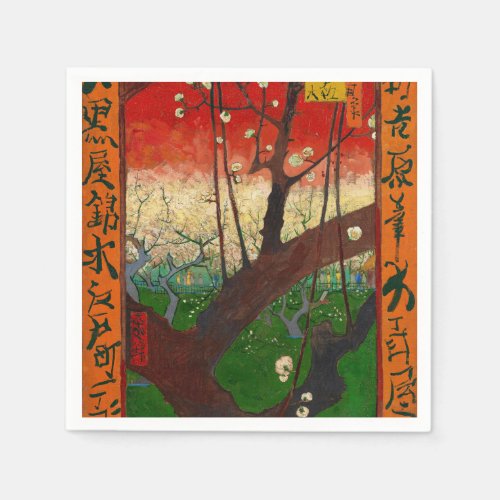 Vincent van Gogh _ Flowering Plum Tree Napkins