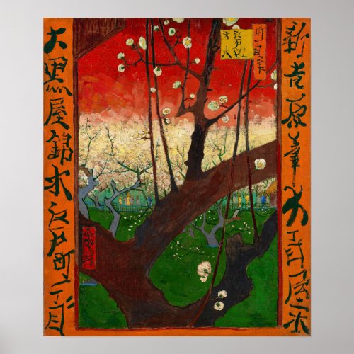 Vincent van Gogh _ Flowering Plum Tree Poster