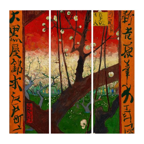 Vincent van Gogh _ Flowering Plum Tree Triptych